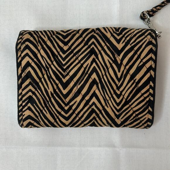 Vera Bradley Wristlet Clutch Wallet Your Turn Smartphone Brown Black  6.25" x 5" - Picture 4 of 8